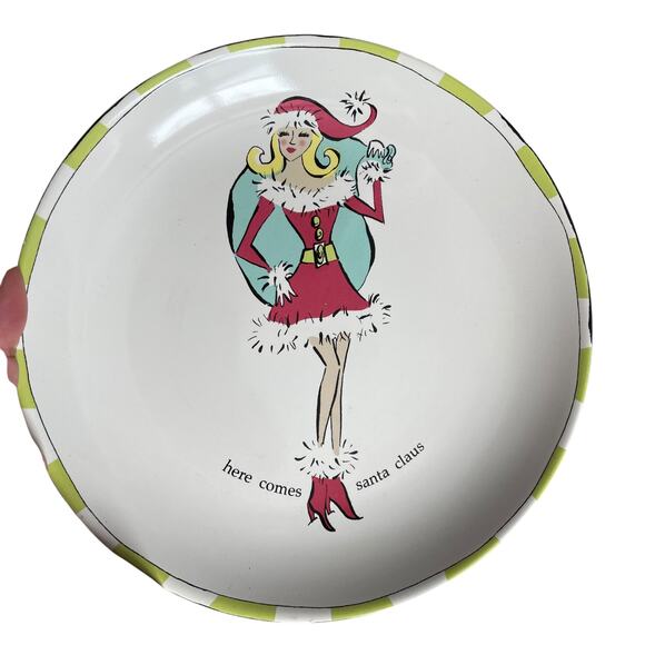 Rosanna Santa Baby Salad Plates Set of 4 Christmas Dishes Whimsical Kitschy READ - Picture 11 of 14